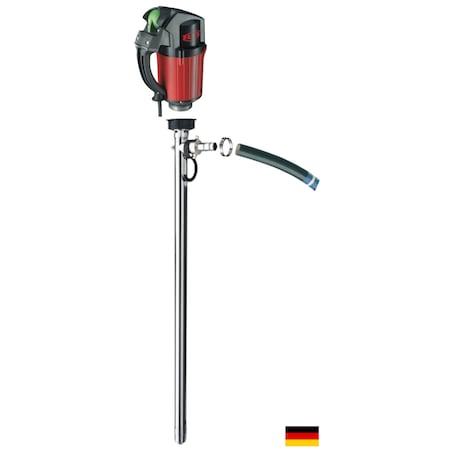 Flux Drum Pump, Stainless Steel, 39" Long, Motor, 120V, 60Hz, 1ph, 460 Watts Power, 6 ft UHWPE Hose 24-ZORO0152